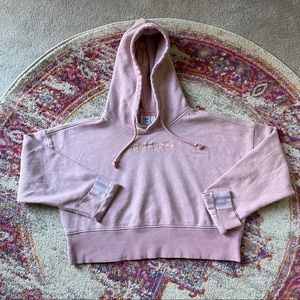 Adidas Pink Cropped Hoodie SZ SM